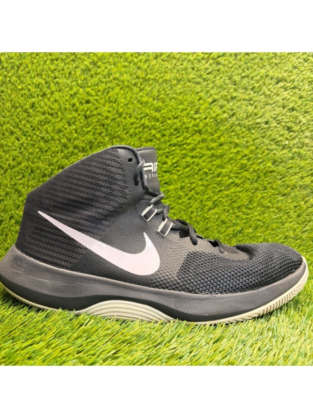 Nike Air Precision Mens Size 13 Black White Athletic Basketball Shoes Sneakers